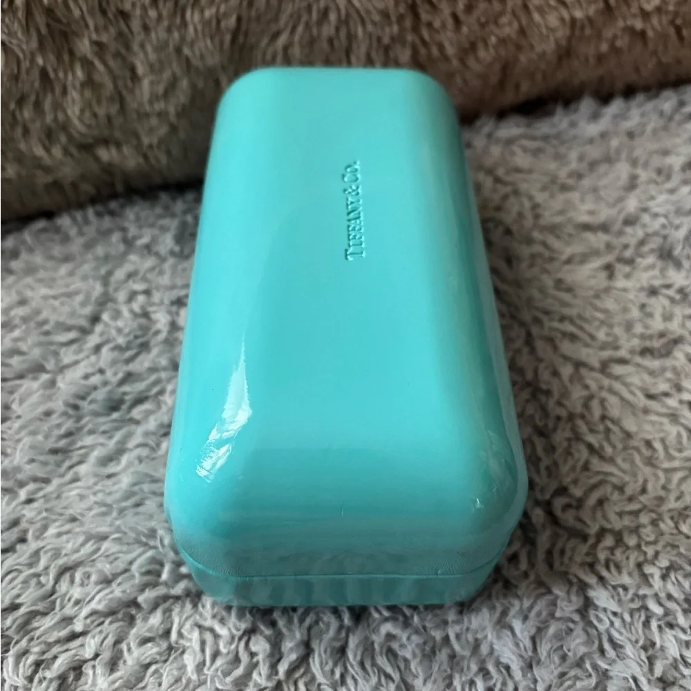Tiffany & Co. Suede Eyewear Pouch in Beige with Tiffany Blue Accent